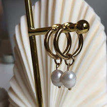Load image into Gallery viewer, DIANELLA classic pearl hoops
