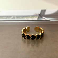 Load image into Gallery viewer, HEART ring black | gold
